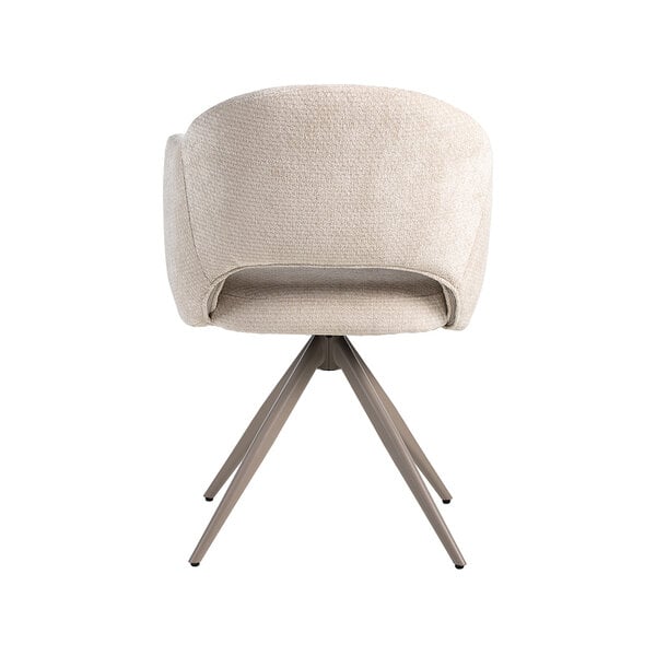 Stoel Lela | Naturel | Elite | Taupe Metalen Frame | 2 stuks