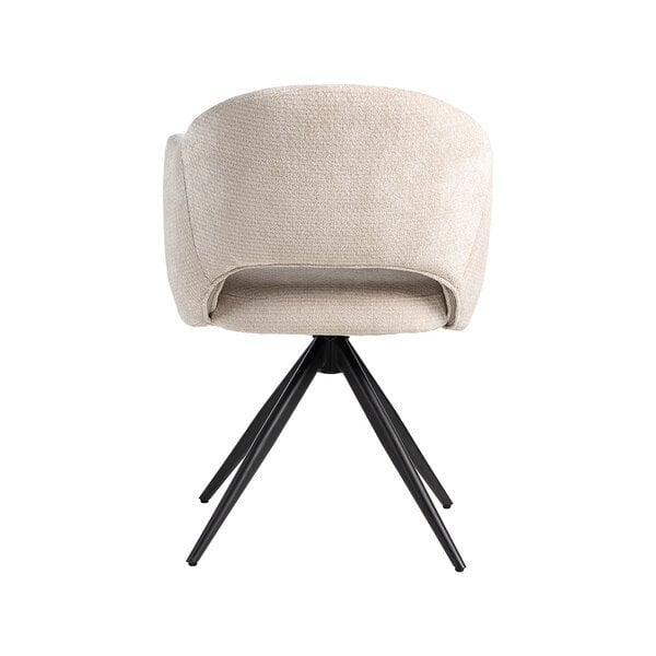 Stoel Lela | Naturel | Elite | Zwart Metalen Frame | 2 stuks