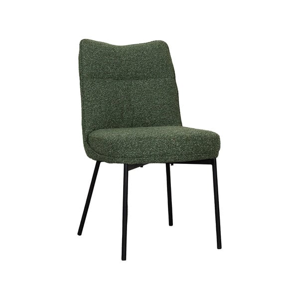 Stoel Lennon | Forest | Royal Boucle | Zwart Metalen Frame | 2 stuks