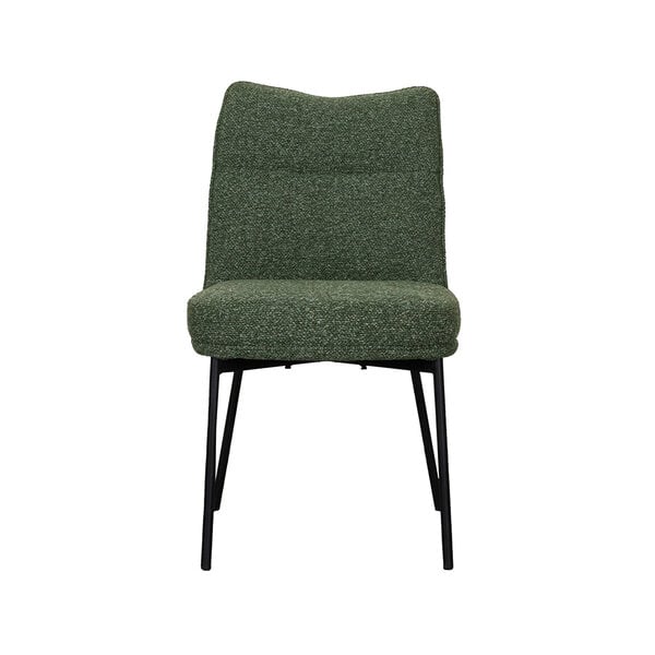Stoel Lennon | Forest | Royal Boucle | Zwart Metalen Frame | 2 stuks