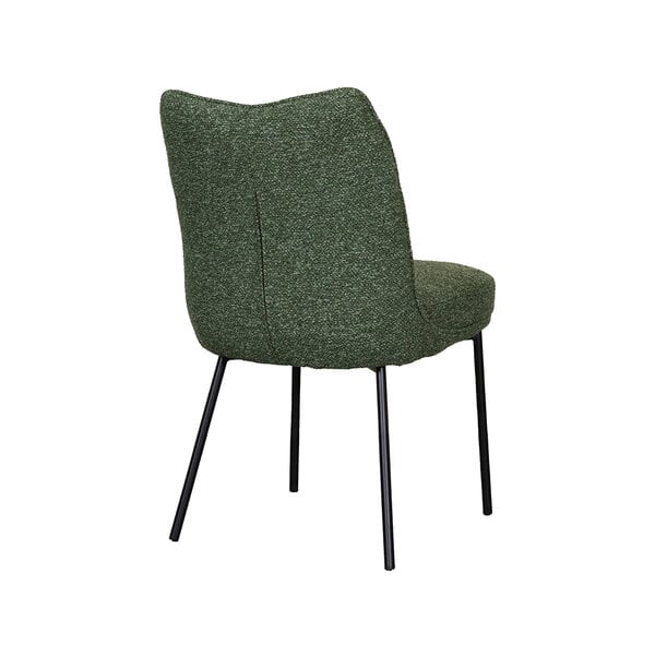 Stoel Lennon | Forest | Royal Boucle | Zwart Metalen Frame | 2 stuks