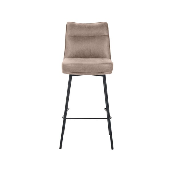 Barkruk Lennon | Taupe | Micro Suede | Hoog | 2 stuks