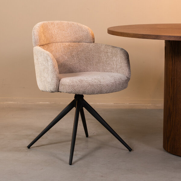 Stoel Levi | Clay | Elite | Zwart Metalen Frame | 2 stuks