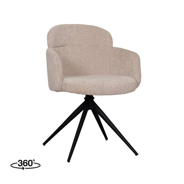 Stoel Levi | Clay | Elite | Zwart Metalen Frame | 2 stuks