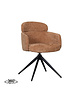 LABEL51 Stoel Levi | Cognac | Elite | Zwart Metalen Frame | 2 stuks 