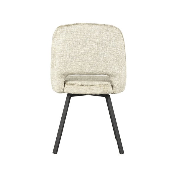 Stoel Lewis | Beige | Elegance | Zwart Metalen Frame | 2 stuks