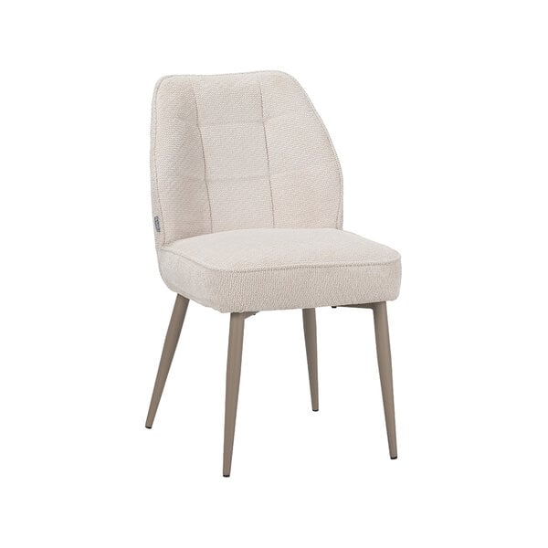 Stoel Liam | Naturel | Egon | Taupe Metalen Frame