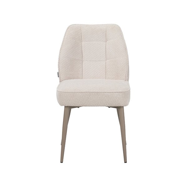 Stoel Liam | Naturel | Egon | Taupe Metalen Frame