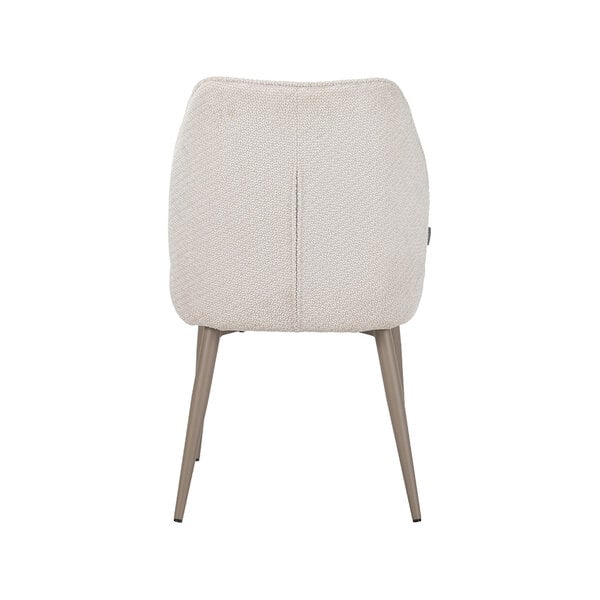 Stoel Liam | Naturel | Egon | Taupe Metalen Frame