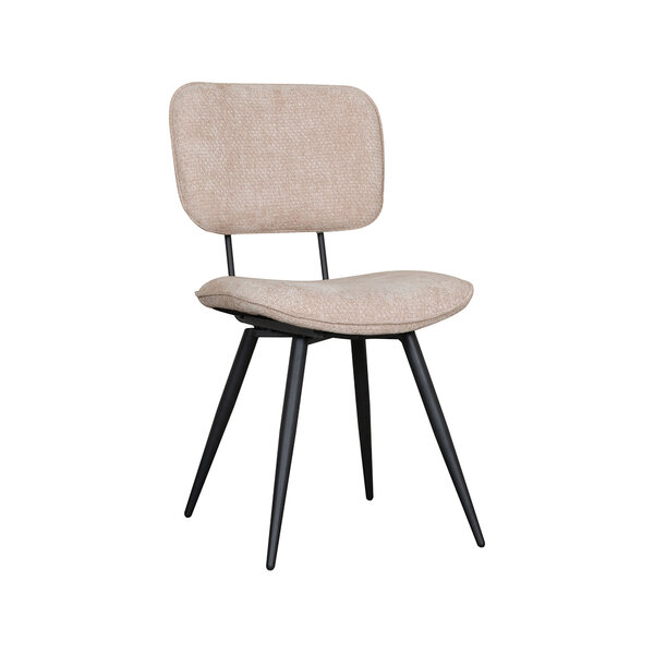 Stoel Liva | Clay | Elite | Zwart Metalen Frame | 2 stuks