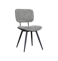 LABEL51 Stoel Liva | Stone | Elite | Zwart Metalen Frame | 2 stuks