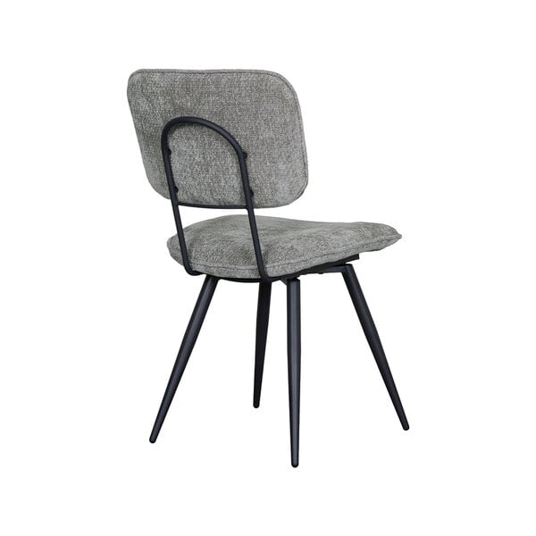 Stoel Liva | Stone | Elite | Zwart Metalen Frame | 2 stuks