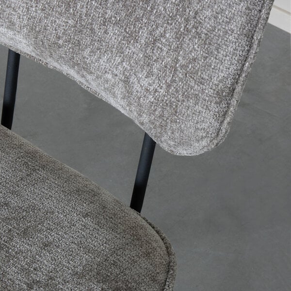 Stoel Liva | Stone | Elite | Zwart Metalen Frame | 2 stuks