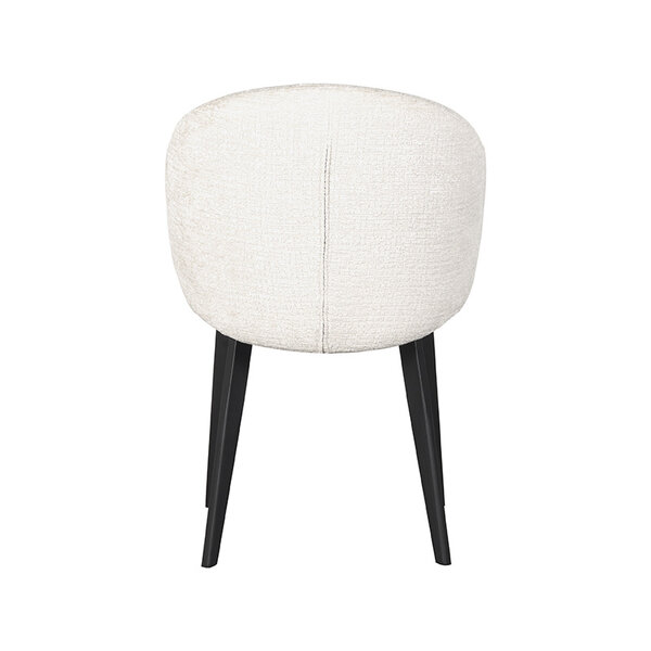 Stoel Logan | Crème | Elegance | Zwart Metalen Frame | 2 stuks