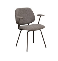 LABEL51 Stoel Loreto | Mushroom | Royal Boucle | Brons Metalen Frame | 2 stuks