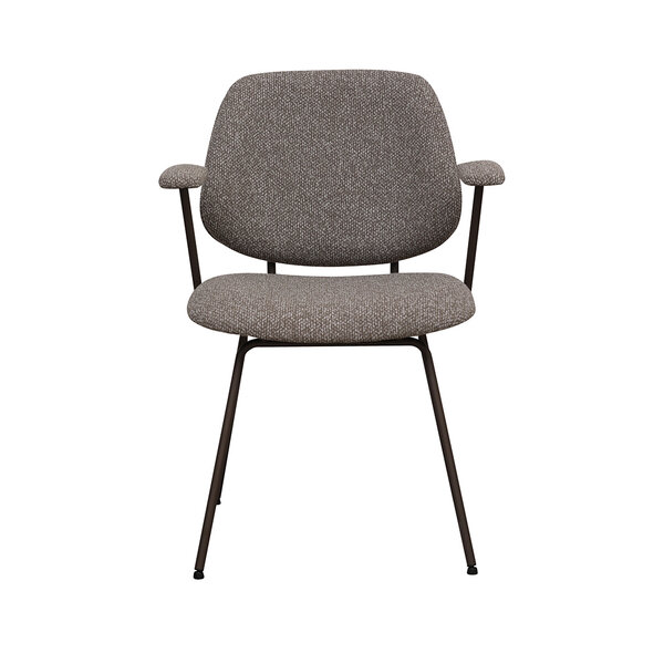 Stoel Loreto | Mushroom | Royal Boucle | Brons Metalen Frame | 2 stuks