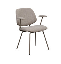 LABEL51 Stoel Loreto | Naturel | Royal Boucle | Taupe Metalen Frame | 2 stuks