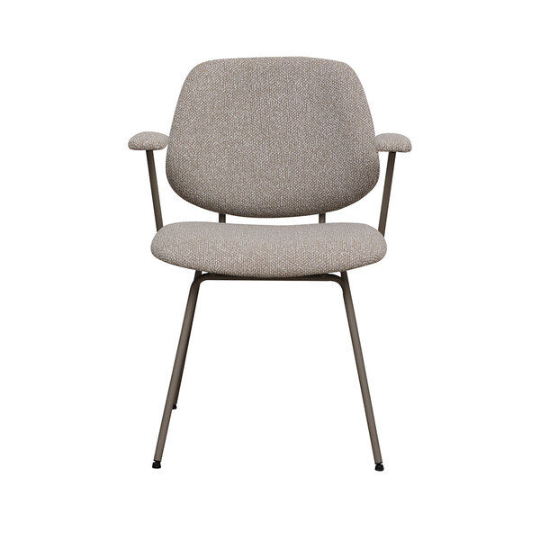 Stoel Loreto | Naturel | Royal Boucle | Taupe Metalen Frame | 2 stuks