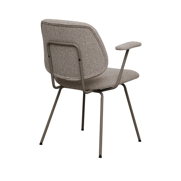 Stoel Loreto | Naturel | Royal Boucle | Taupe Metalen Frame | 2 stuks