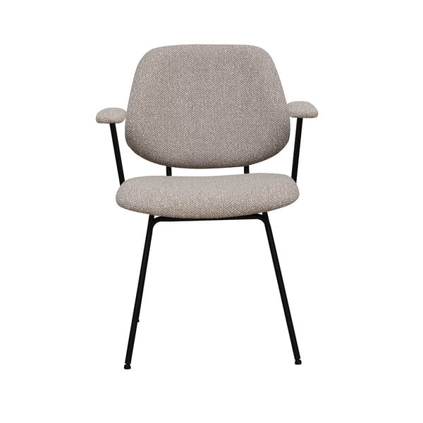 Stoel Loreto | Naturel | Royal Boucle | Zwart Metalen Frame | 2 stuks