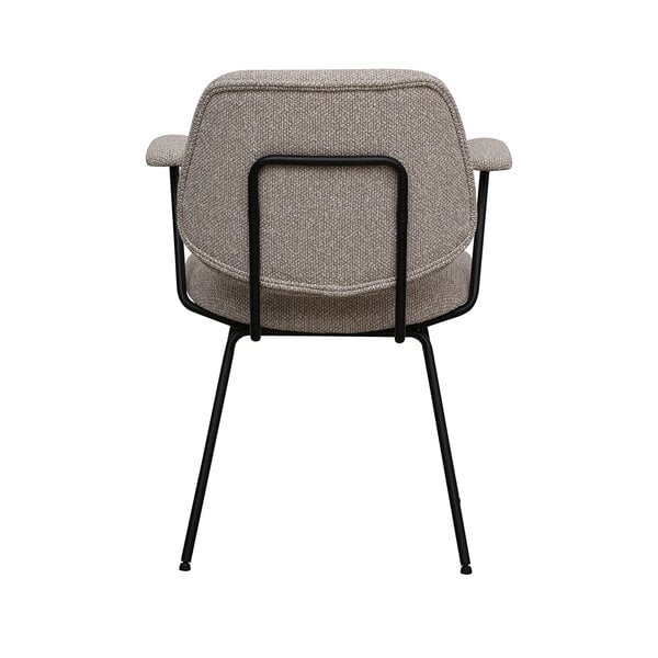 Stoel Loreto | Naturel | Royal Boucle | Zwart Metalen Frame | 2 stuks