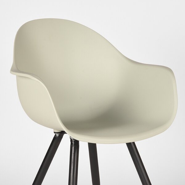 Stoel Luca | Breeze | Kunststof | Zwart Metalen Frame | 2 stuks