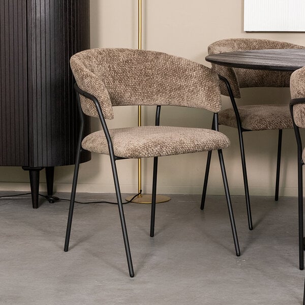 Stoel Luuk | Hunter | Elite | Zwart Metalen Frame | 4 stuks