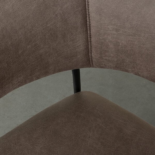 Stoel Luuk | Taupe | Micro Suede | Zwart Metalen Frame | 4 stuks