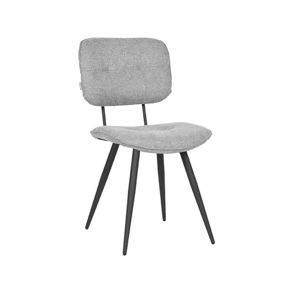 Stoel Lux | Zinc | Weave | Zwart Metalen Frame | 2 stuks