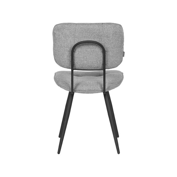 Stoel Lux | Zinc | Weave | Zwart Metalen Frame | 2 stuks