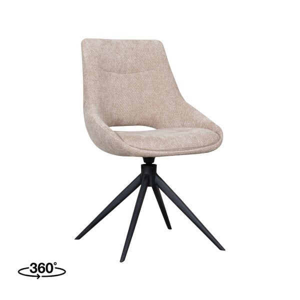 Stoel Marlow | Clay | Elite | Zwart Metalen Frame