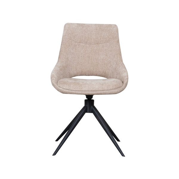 Stoel Marlow | Clay | Elite | Zwart Metalen Frame