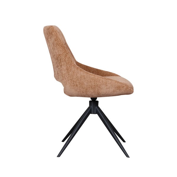 Stoel Marlow | Cognac | Elite | Zwart Metalen Frame