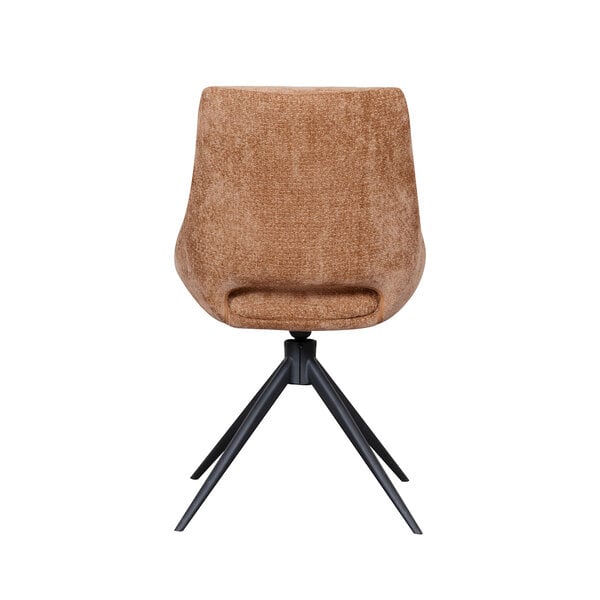 Stoel Marlow | Cognac | Elite | Zwart Metalen Frame