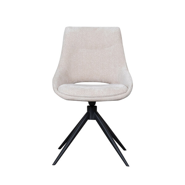 Stoel Marlow | Naturel | Elite | Zwart Metalen Frame