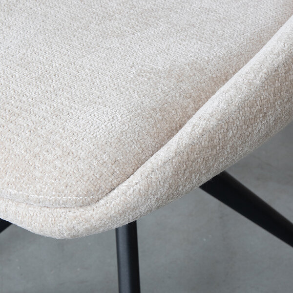 Stoel Marlow | Naturel | Elite | Zwart Metalen Frame