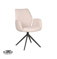 LABEL51 Stoel Mellow | Naturel | Boucle | Zwart Metalen Frame