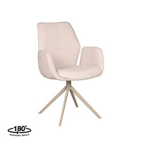 LABEL51 Stoel Mellow | Naturel | Boucle | Taupe Metalen Frame