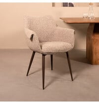 LABEL51 Stoel Mirai | Mushroom | Royal Boucle | Brons Metalen Frame | 2 stuks 