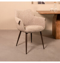 LABEL51 Stoel Mirai | Mushroom | Royal Boucle | Brons Metalen Frame | 2 stuks