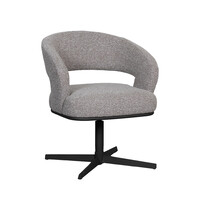 LABEL51 Stoel Monaco | Mushroom | Royal Boucle | Zwart Metalen Frame | 2 stuks