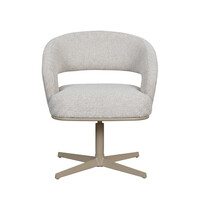 LABEL51 Stoel Monaco | Naturel | Royal Boucle | Taupe Metalen Frame | 2 stuks