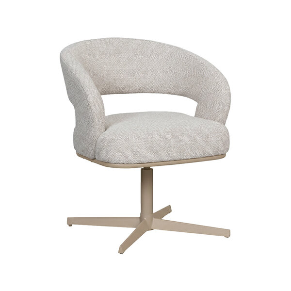 Stoel Monaco | Naturel | Royal Boucle | Taupe Metalen Frame | 2 stuks