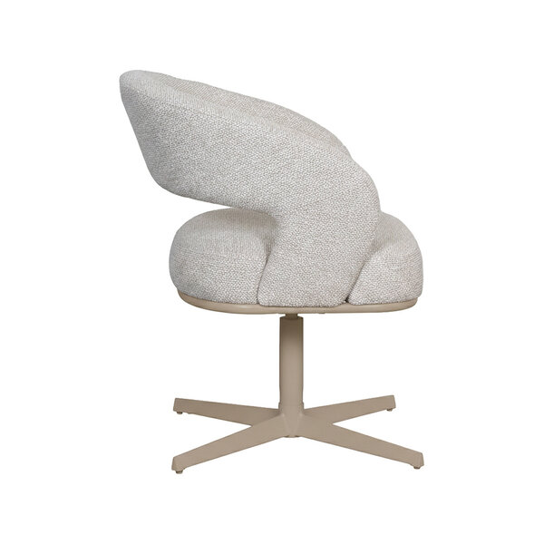 Stoel Monaco | Naturel | Royal Boucle | Taupe Metalen Frame | 2 stuks