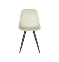 LABEL51 Stoel Monza | Breeze | Kunststof | Zwart Metalen Frame | 2 stuks 