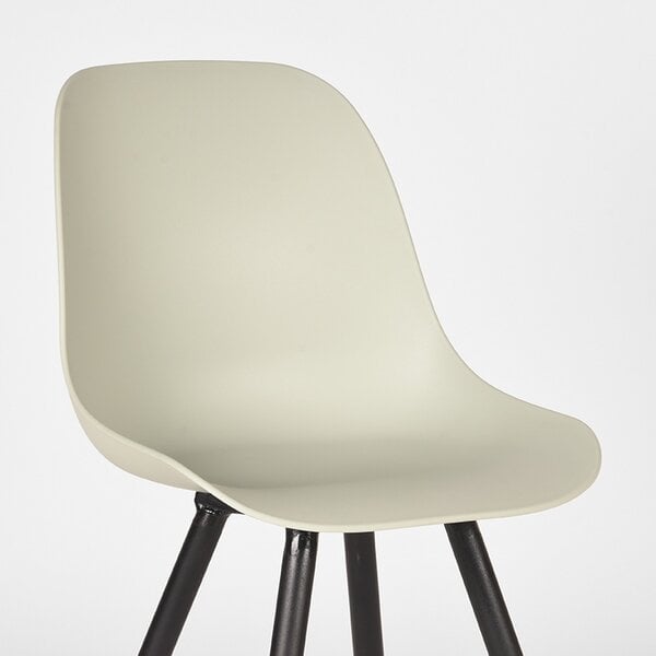 Stoel Monza | Breeze | Kunststof | Zwart Metalen Frame | 2 stuks