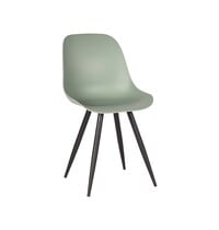 LABEL51 Stoel Monza | Forest | Kunststof | Zwart Metalen Frame | 2 stuks 