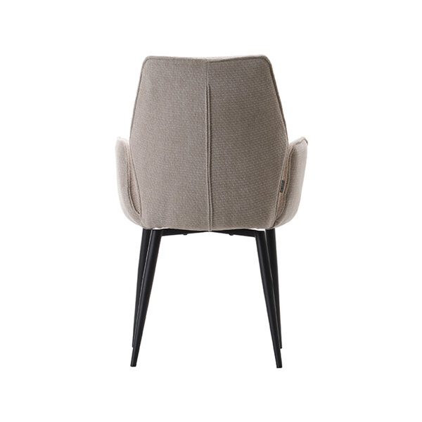 Stoel Morris | Naturel | Elite | Zwart Metalen Frame | 2 stuks