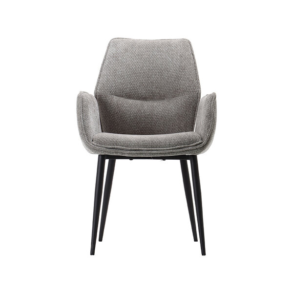 Stoel Morris | Stone | Elite | Zwart Metalen Frame | 2 stuks