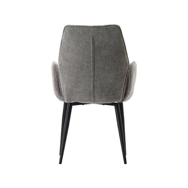 Stoel Morris | Stone | Elite | Zwart Metalen Frame | 2 stuks